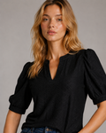 Elegant Textured Puff Sleeve Top for Women