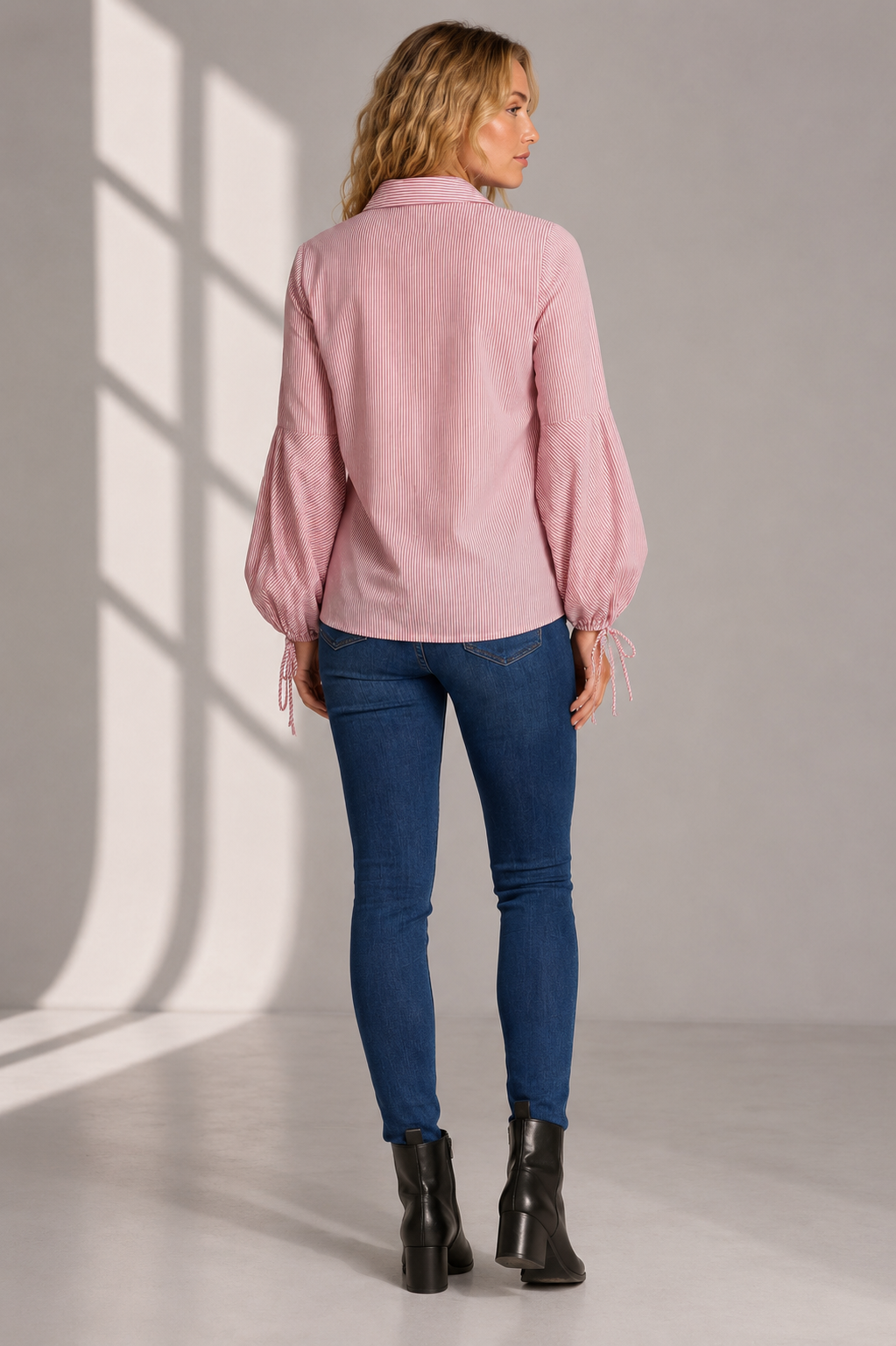 Casual Striped Button-Up Shirt for Women
