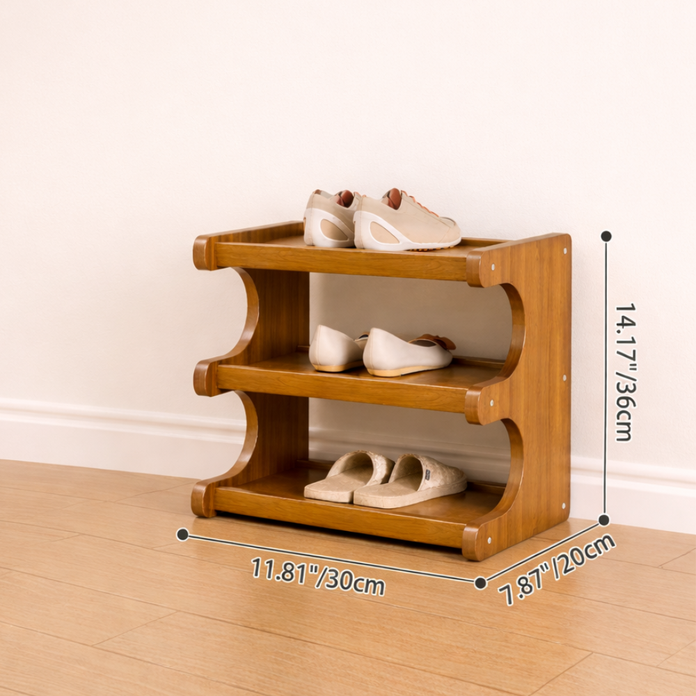 Scandinavian Bamboo Shoe Organizer - 2 to 6 Tier Storage | Ridorn-Shoe Storage-Ridorn