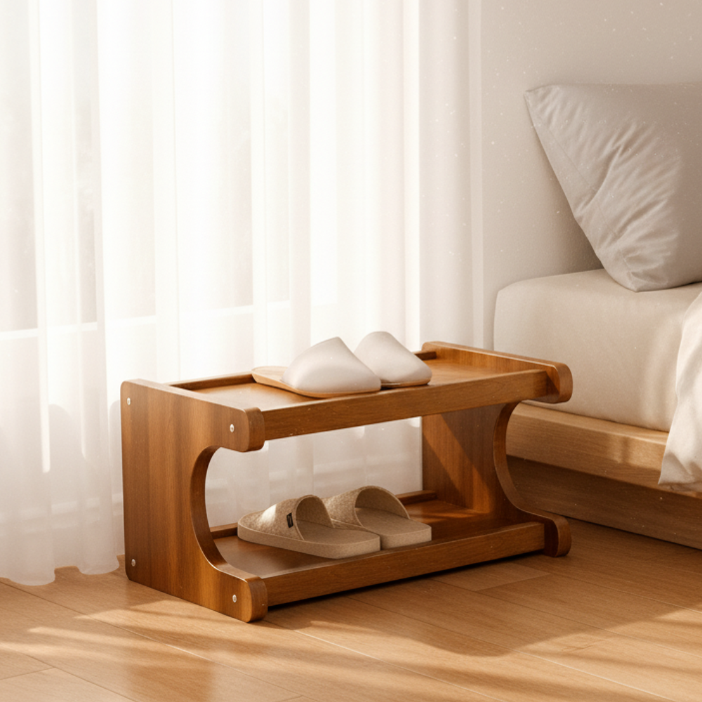 Scandinavian Bamboo Shoe Organizer - 2 to 6 Tier Storage | Ridorn-Shoe Storage-Ridorn